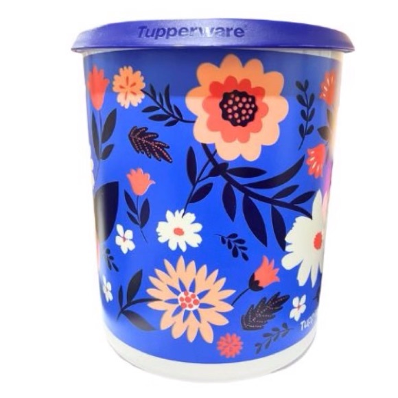 Tupperware Vintage One Touch (D)  Canister Flower - Picture 3 of 4